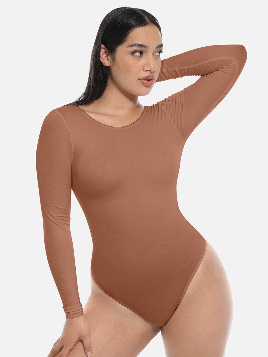 Seamless Long Sleeve Corset Shaping Bodysuit