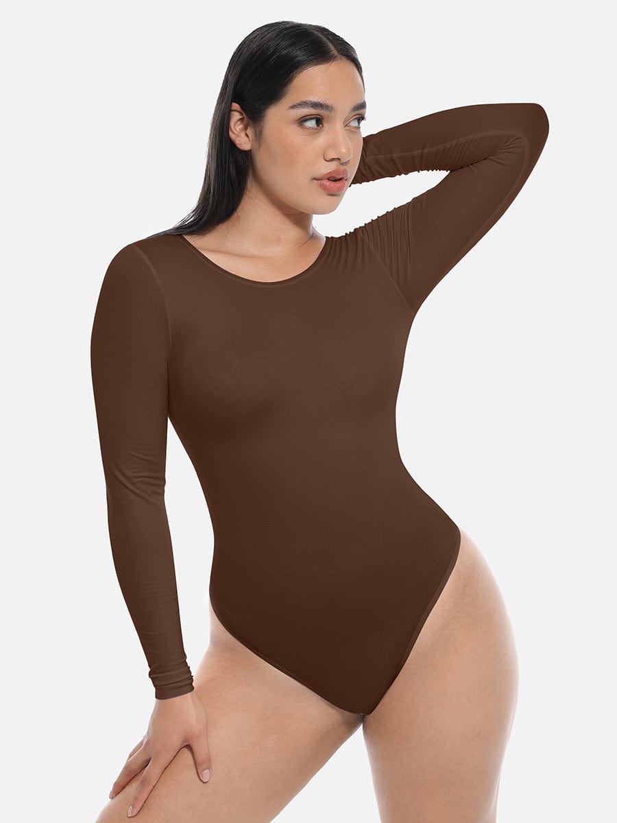 Seamless Long Sleeve Corset Shaping Bodysuit