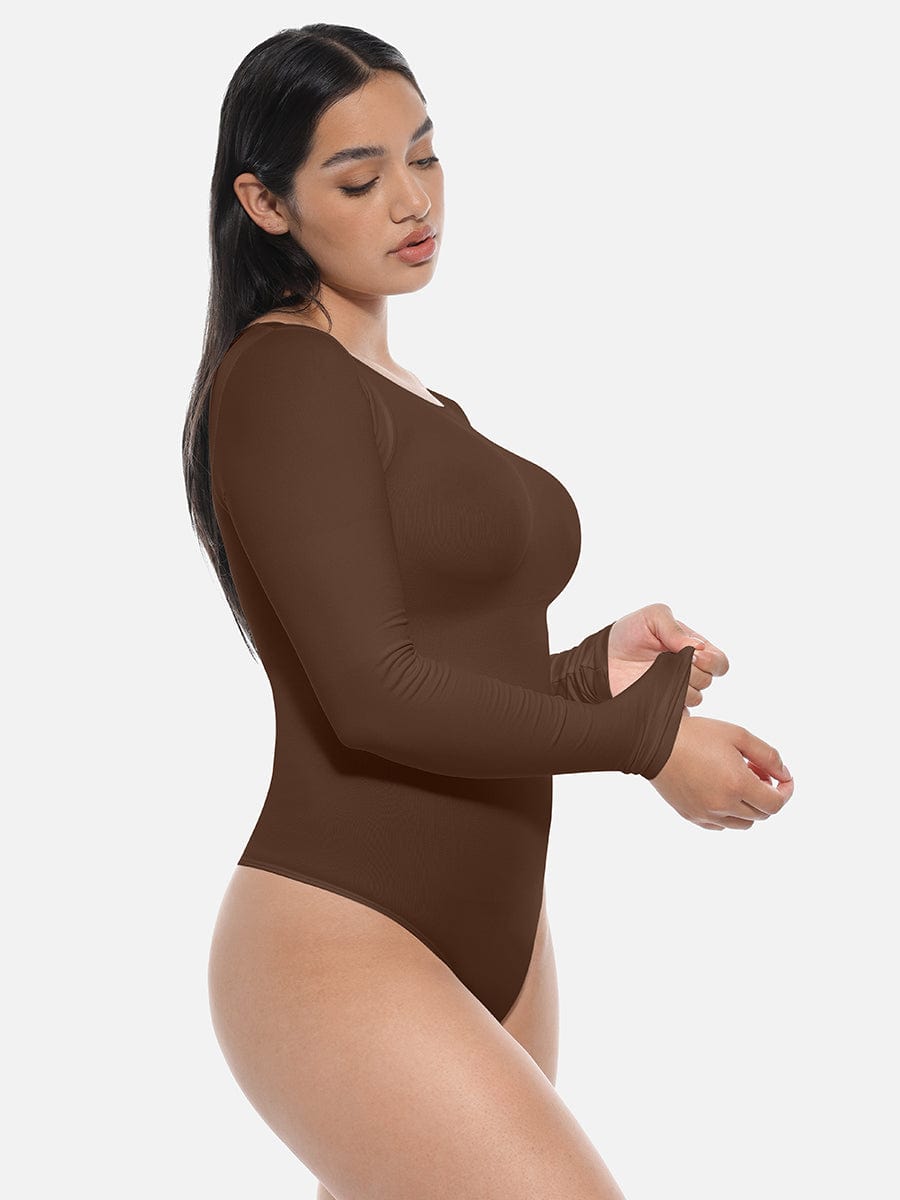 Seamless Long Sleeve Corset Shaping Bodysuit
