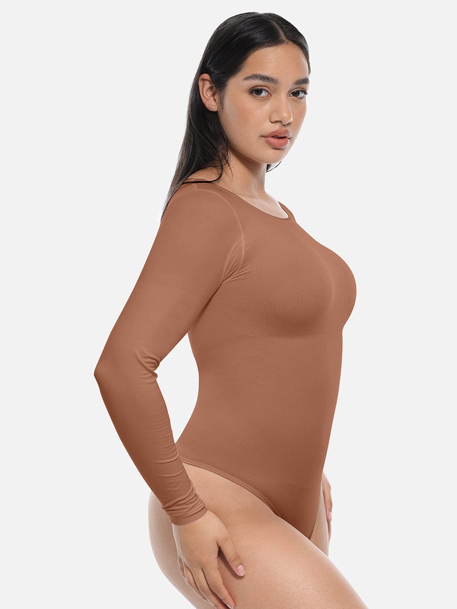 Seamless Long Sleeve Corset Shaping Bodysuit