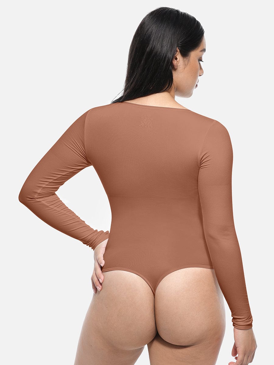 Seamless Long Sleeve Corset Shaping Bodysuit