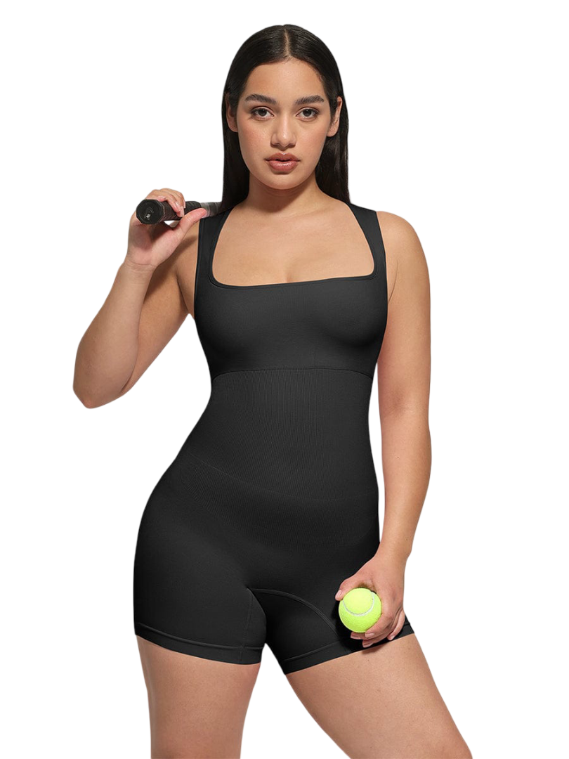 Seamless Square Neck Shaping Jumpsuit