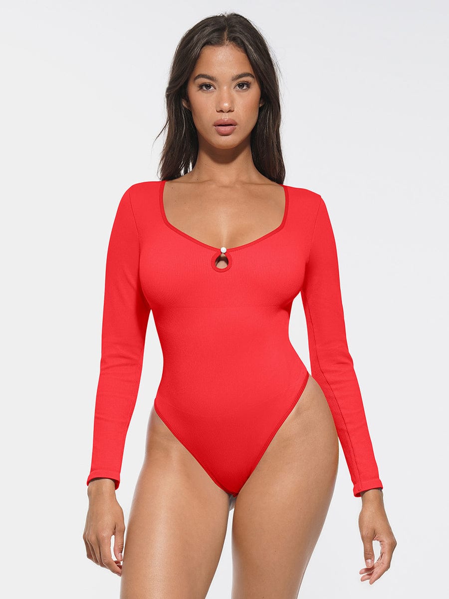 Seamless Scoop Neck Waist Thong Bodysuit