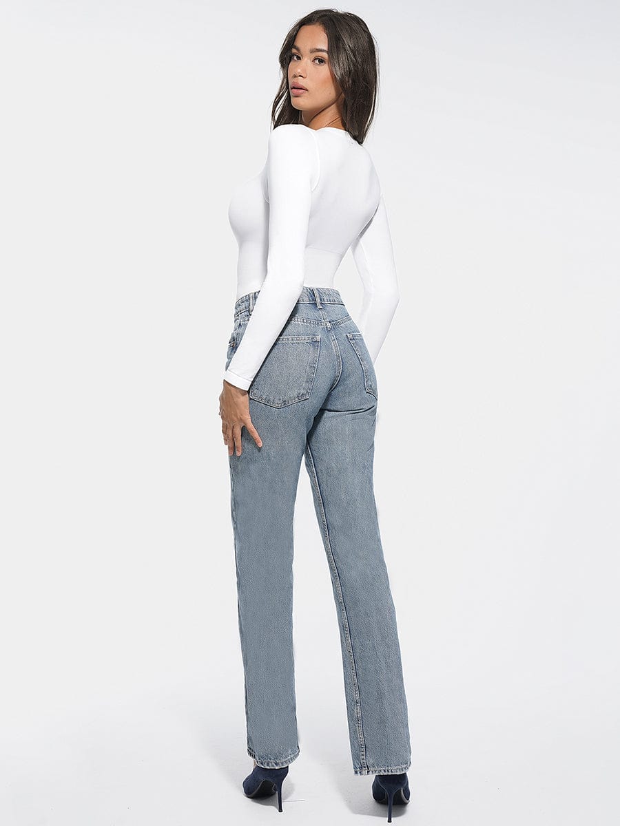 Round Neck Snap Crotch Bodysuit