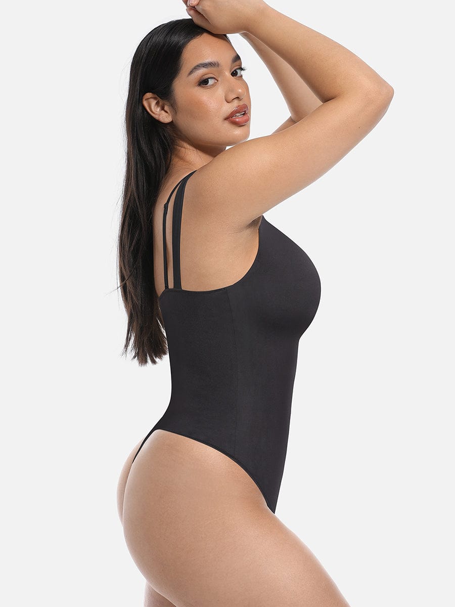 Lace V-Neck T-Back Waist  Bodysuit