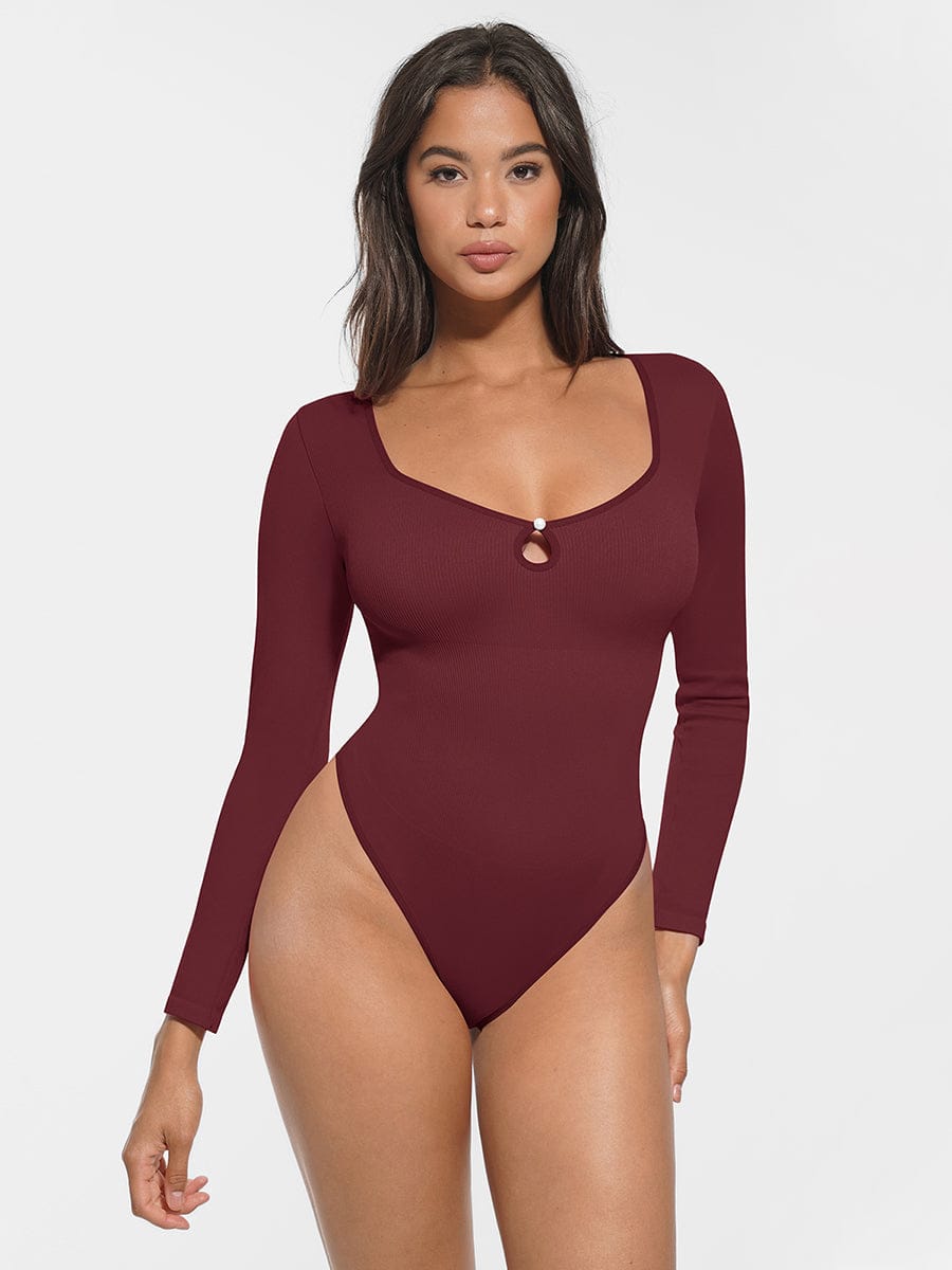 Seamless Scoop Neck Waist Thong Bodysuit