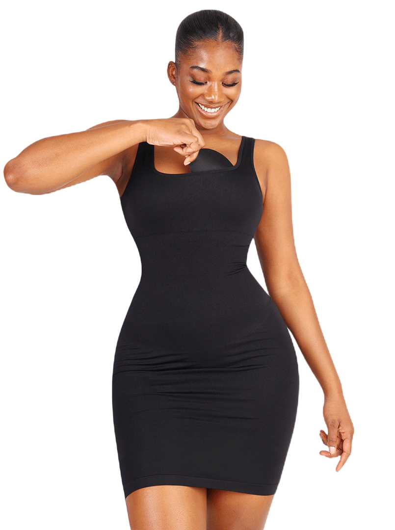 Seamless Square Neck Shaping Dress